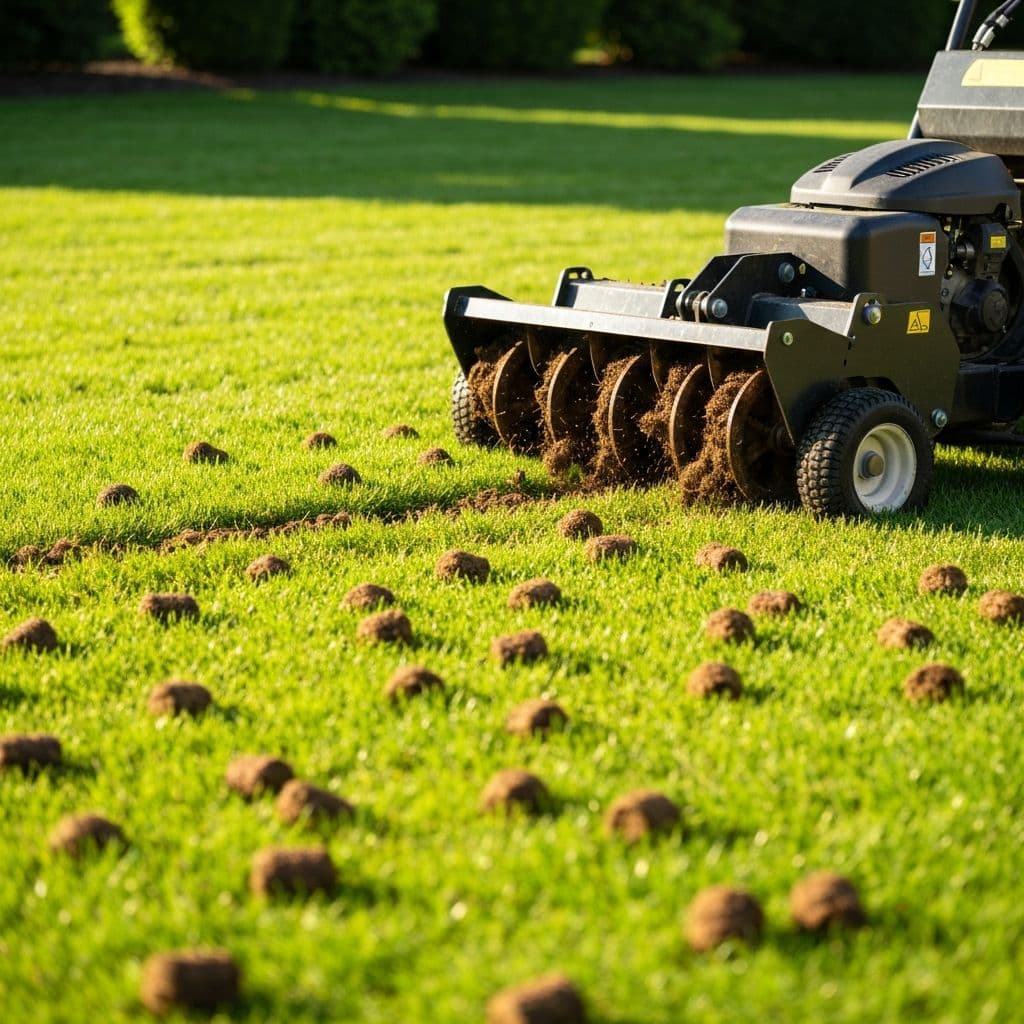 Lawn aeration service
