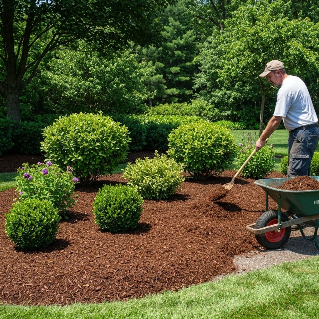 Mulching service by Pina Lawn